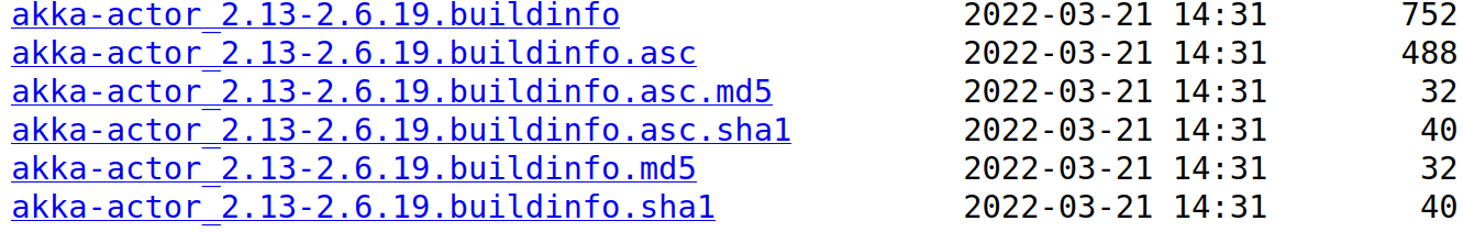akka buildinfo